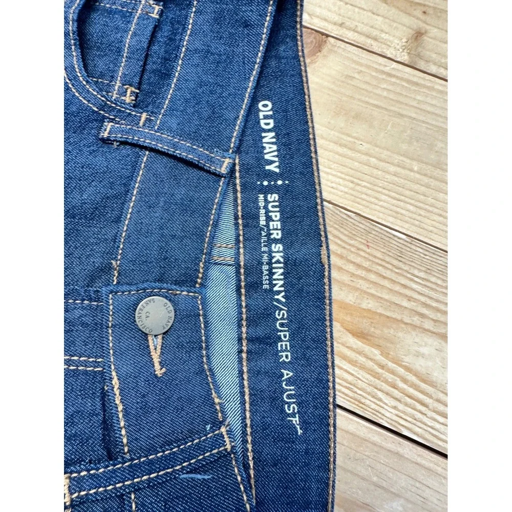 Old‎ Navy Super Skinny Mid-Rise Ankle Jeans Dark Wash Blue Size 2 Regular NWT